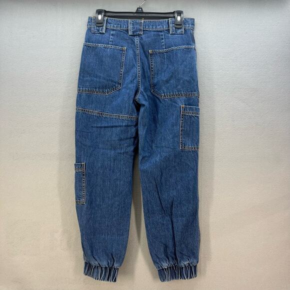BDG Urban Outfitters Jeans Women's 27 (4) Blue Cargo Jogger Retro 90's Normcore - Picture 2 of 12